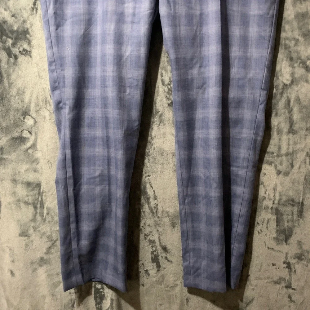 Lauren Ralph Lauren Mens Ultraflex Blue Plaid Suit Trousers Edgewood 42W x 32L